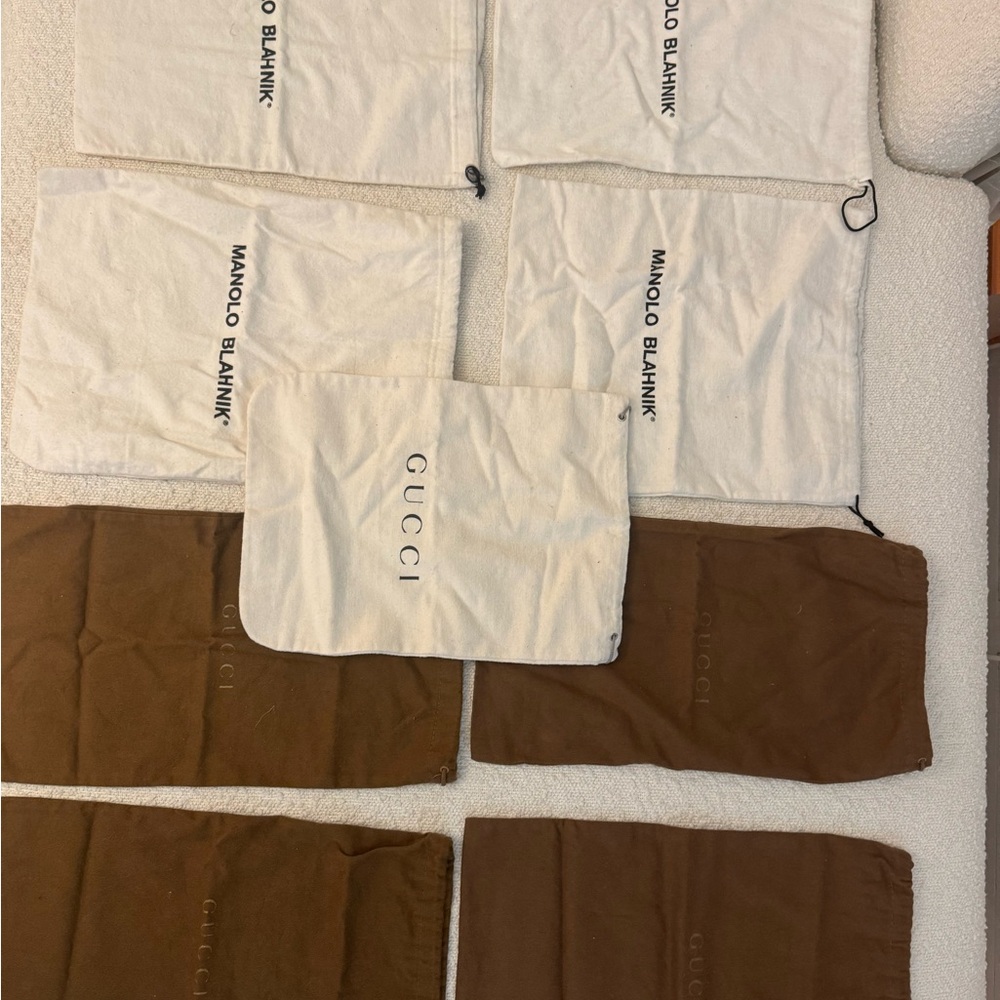 Gucci White and Brown Dust Bags